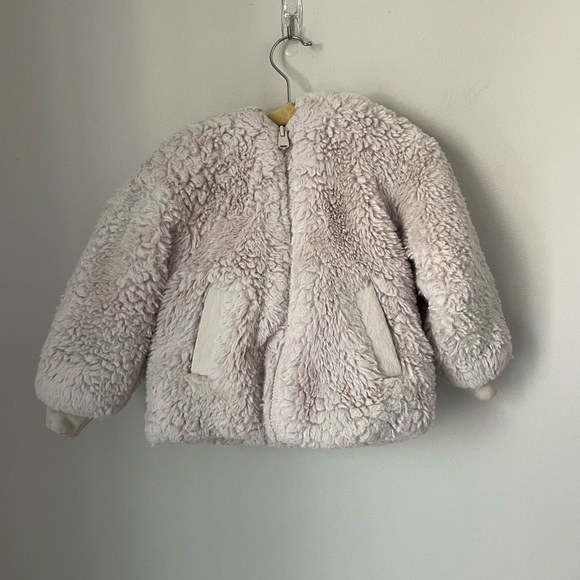 Zara Cream Sherpa with Hood - Picture 1 of 5